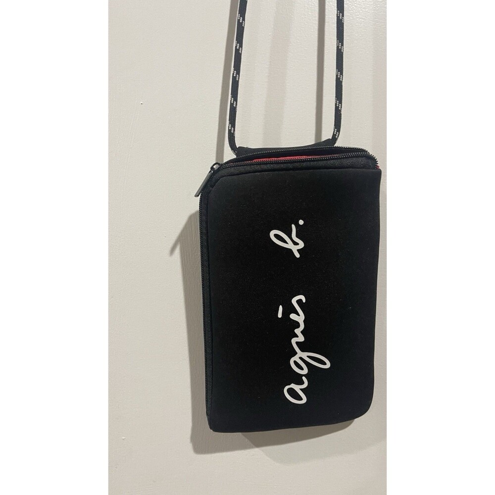 Agnes b Black crossbody bag Interior Red Exclusive Japanese Magazine